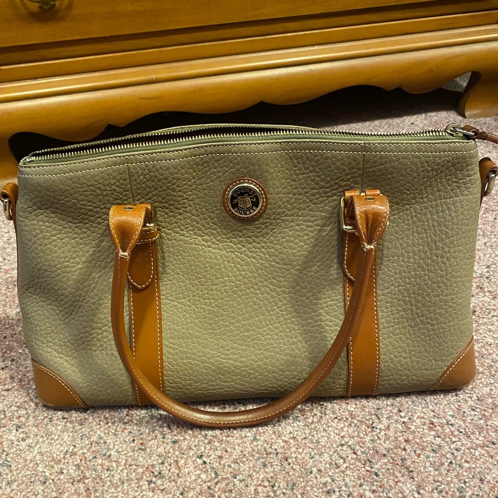 Dooney & Bourke Green and Brown Leather Purse